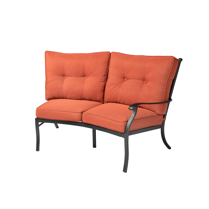 033 Cast Aluminum Two Seater Sofa (Left Arm)