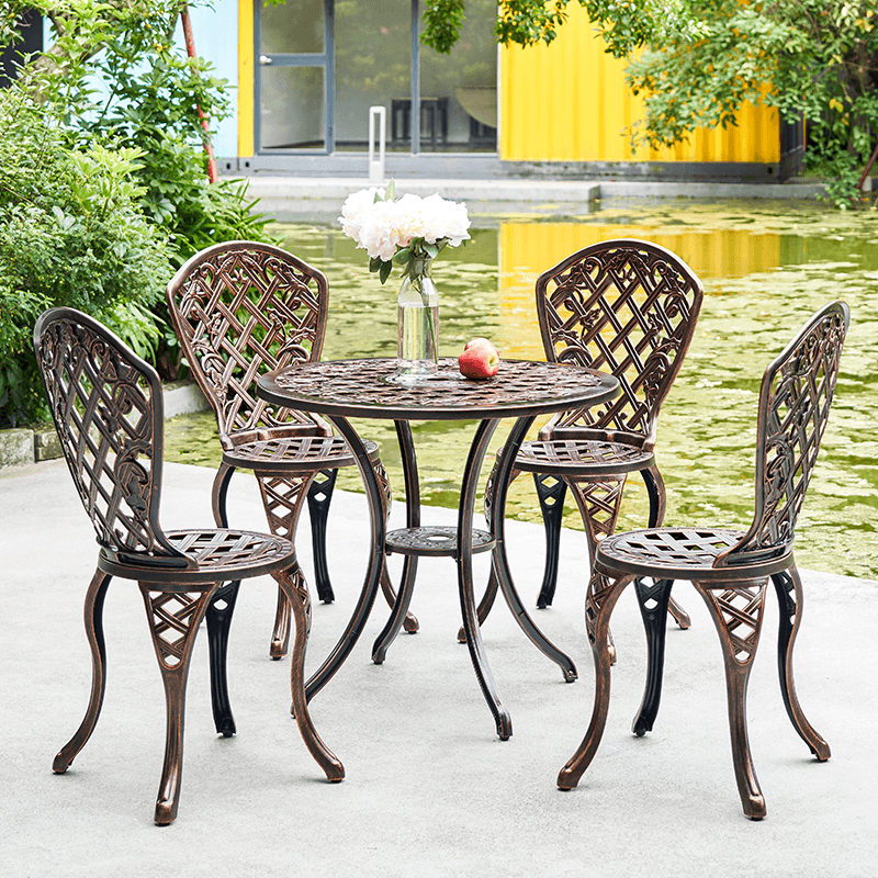 036 Cast Aluminum Extension Rectangular Table - Bronze