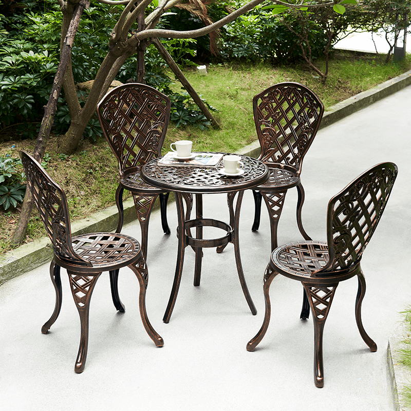 051 Cast Aluminum Round Dining Table