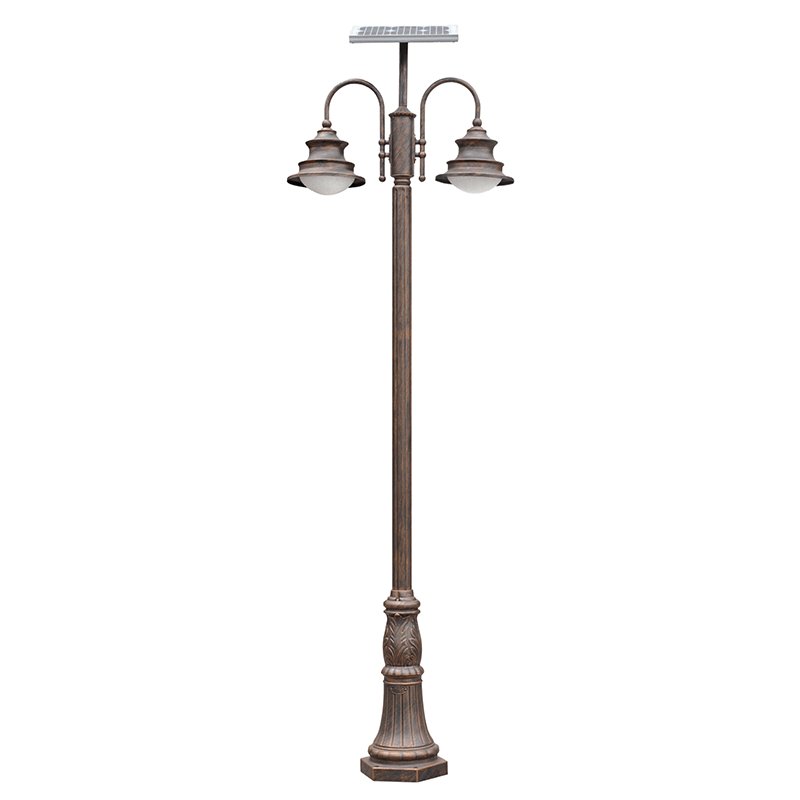 E-4629-2L Solar Garden Light Lamp Post